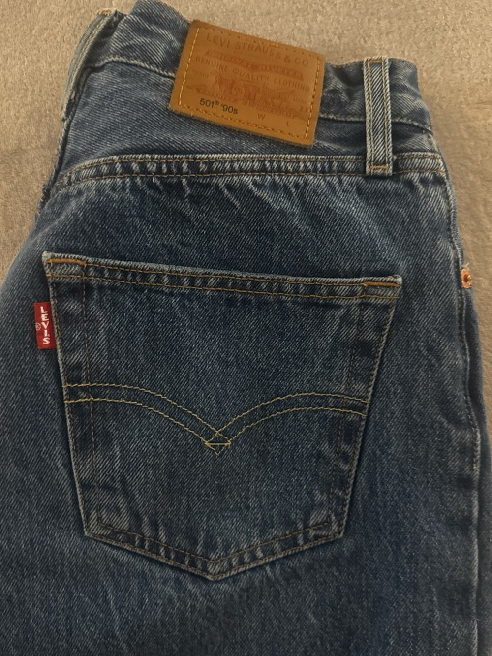 Levi's Women’s Straight Leg Jeans - Dark Indigo Blue - Picture 2 of 7